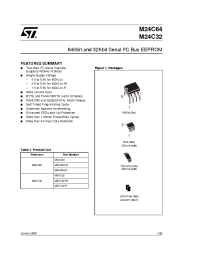 Datasheet M24C64-WBN3T manufacturer STMicroelectronics